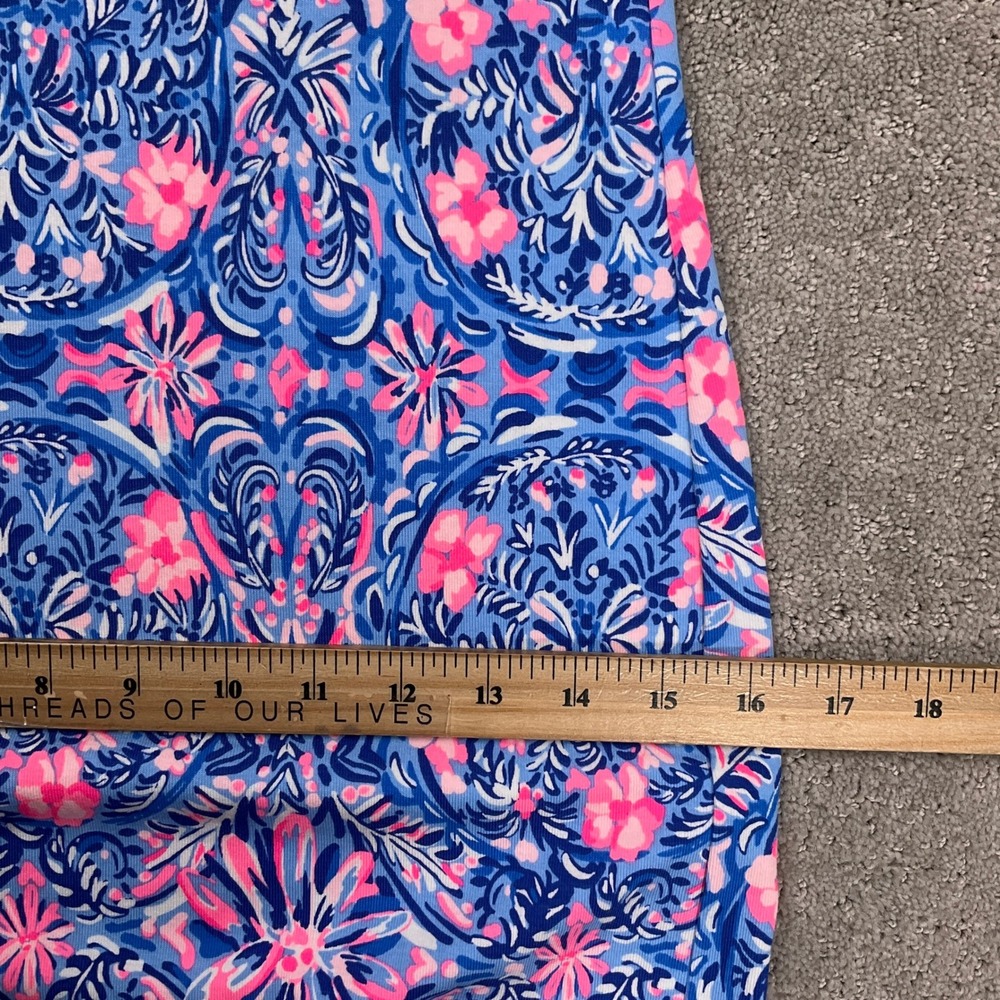 Lilly Pulitzer Dress Women XS Blue Pink Floral Reema Beach Vivid Cotton Modal - Picture 10 of 14